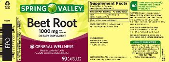 Spring Valley Beet Root 1000 mg - supplement