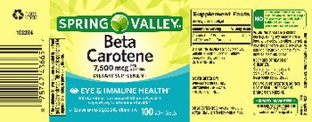 Spring Valley Beta Carotene 7,500 mcg - supplement