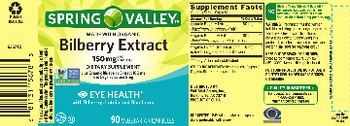 Spring Valley Bilberry Extract 150 mg - supplement