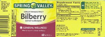 Spring Valley Bilberry - supplement