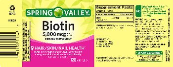 Spring Valley Biotin 5,000 mcg - supplement