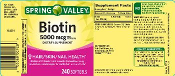 Spring Valley Biotin 5000 mcg - supplement