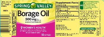 Spring Valley Borage Oil 500 mg - supplement
