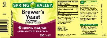Spring Valley Brewer's Yeast 1000 mg - supplement