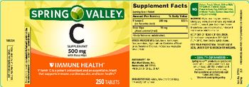 Spring Valley C Supplement 500 mg with Rose Hips - 