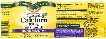 Spring Valley Calcium 600 mg With Vitamin D - supplement