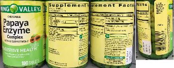 Spring Valley Chewable Papaya Enzyme Complex Papaya Flavor - supplement
