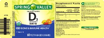 Spring Valley Children's Gummy D3 Supplement 800 IU - childrens gummy g3 supplement 800 iu