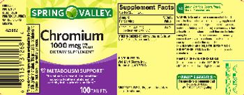Spring Valley Chromium 1000 mcg - supplement