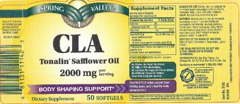 Spring Valley CLA Tonalin Safflower Oil 2000 mg - supplement