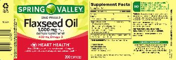Spring Valley Cold-Pressed Flaxseed Oil 1,000 mg - supplement