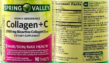Spring Valley Collagen + C 2500 mg - supplement