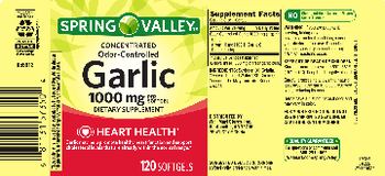Spring Valley Concentrated Odor-Controlled Garlic 1000 mg - supplement