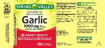 Spring Valley Concentrated Odor-Controlled Garlic 1000 mg - supplement