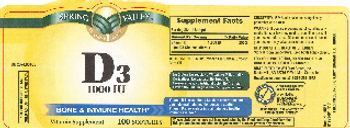 Spring Valley D3 1000 IU - vitamin supplement