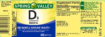 Spring Valley D3 2000 IU - d3 supplement