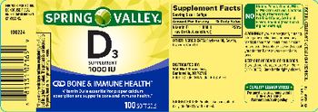Spring Valley D3 Supplement 1000 IU - 