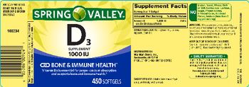 Spring Valley D3 Supplement 1000 IU - d3 supplement