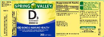 Spring Valley D3 Supplement 2000 IU - d3 supplement