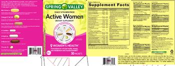 Spring Valley Daily Vitamin Pack Active Women L-Glutamine - 