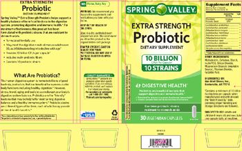 Spring Valley Extra Strength Probiotic 10 Billion - supplement