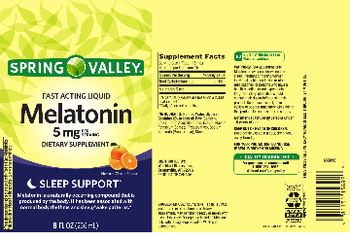 Spring Valley Fast Acting Liquid Melatonin 5 mg Natural Citrus Flavor - supplement