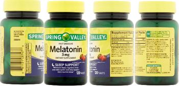Spring Valley Fast-Dissolve Melatonin 3 mg Artificial Strawberry Flavor - supplement