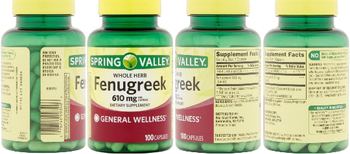 Spring Valley Fenugreek 610 mg - supplement