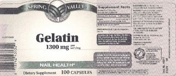 Spring Valley Gelatin 1300 mg - supplement