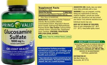 Spring Valley Glucosamine Sulfate 1000 mg - supplement