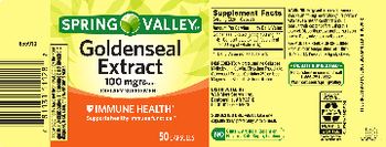 Spring Valley Goldenseal Extract 100 mg - supplement