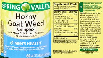 Spring Valley Horny Goat Weed Complex - herbal supplement