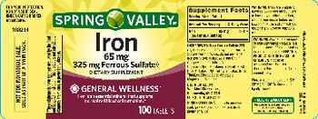 Spring Valley Iron 65 mg - supplement