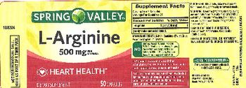 Spring Valley L-Arginine 500 mg - supplement