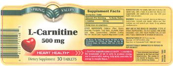 Spring Valley L-Carnitine 500 mg - supplement