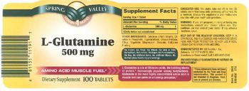 Spring Valley L-Glutamine 500 mg - supplement