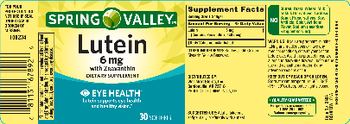 Spring Valley Lutein 6 mg with Zeaxanthin - supplement