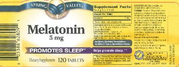 Spring Valley Melatonin 5 mg - these statements have not been evaluated by the food and drug administration this product is not int