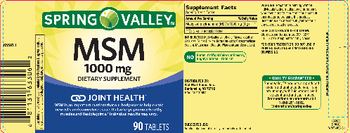 Spring Valley MSM 1000 mg - supplement