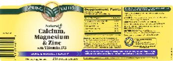 Spring Valley Natural Calcium, Magnesium & Zinc with Vitamin D3 - supplement