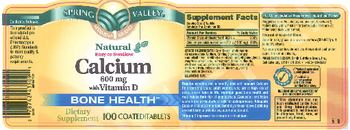Spring Valley Natural Easy To Swallow Calcium 600 mg With Vitamin D - supplement