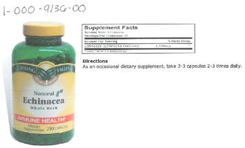 Spring Valley Natural Echinacea - supplement