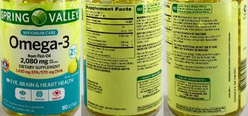 Spring Valley Omega-3 2,080 mg Natural Lemon Flavor - supplement