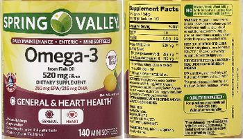 Spring Valley Omega-3 520 mg Natural Lemon Flavor - supplement