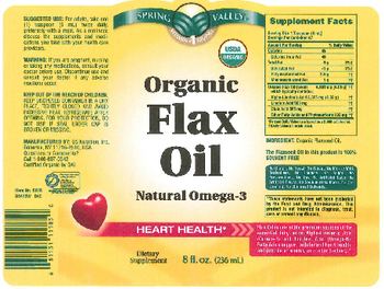 Spring Valley Organic Flax Oil - supplement