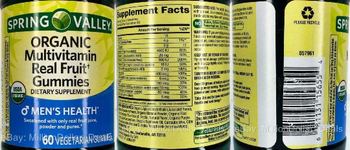 Spring Valley Organic Multivitamin Real Fruit Gummies - supplement