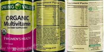 Spring Valley Organic Multivitamin - supplement