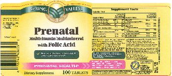 Spring Valley Prenatal Multivitamin/Multimineral with Folic Acid - supplement