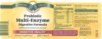 Spring Valley Probiotic Multi-Enzyme Digestive Formula - supplement