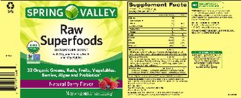 Spring Valley Raw Superfoods Natural Berry Flavor - supplement